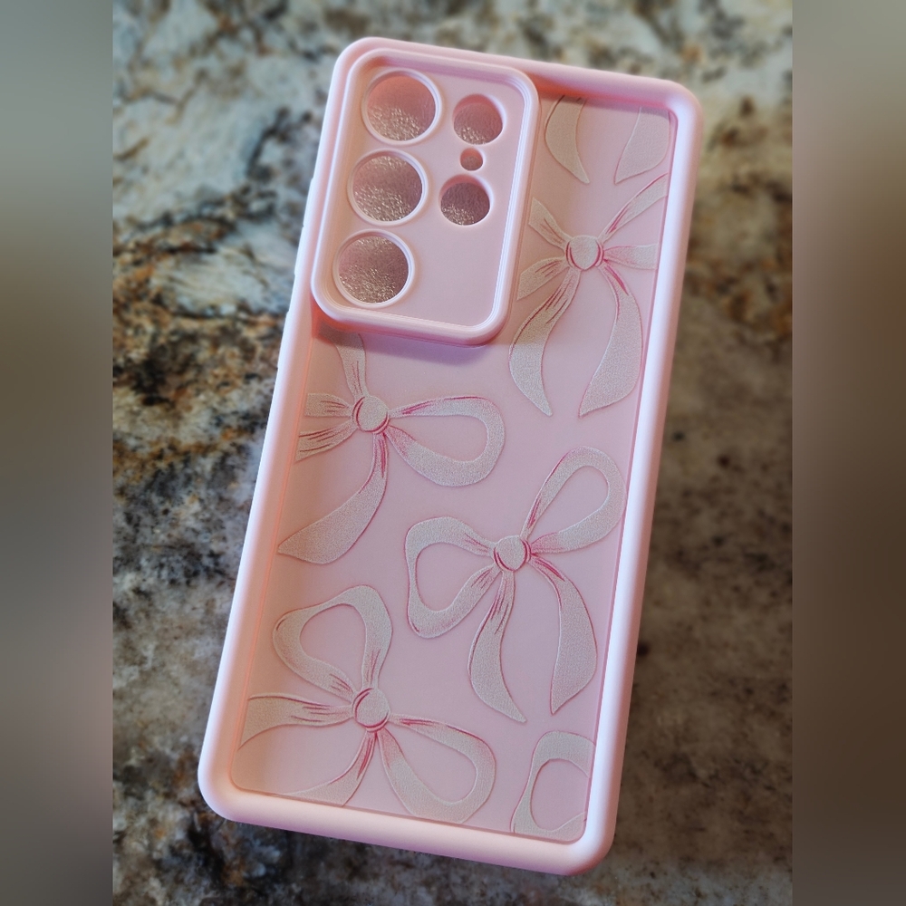 Galaxy S25 Ultra Pink Bow Phone Case